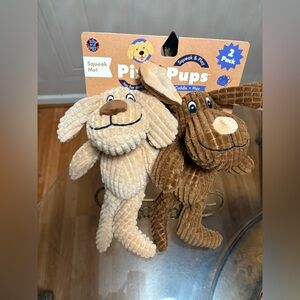 Bow Wow H  Set Of 2  Pet - Pixel Pup 12” -  Squeaky Dog Toy .